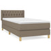 Pat box spring cu saltea, gri taupe, 90x190 cm, textil - WALTI WALTI