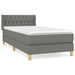 Pat box spring cu saltea, gri închis, 90x200 cm, textil - WALTI WALTI