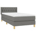 Pat box spring cu saltea, gri închis, 90x200 cm, textil - WALTI WALTI