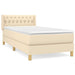 Pat box spring cu saltea, crem, 90x200 cm, textil - WALTI WALTI