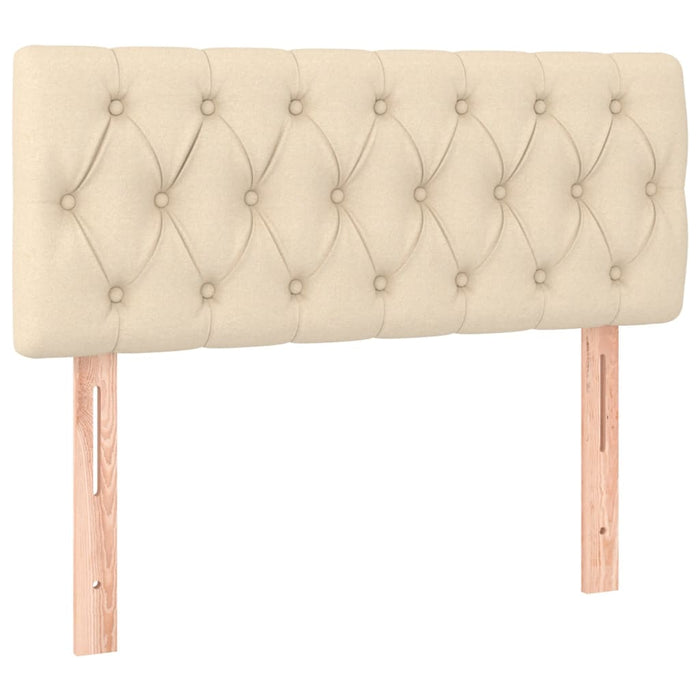 Pat box spring cu saltea, crem, 90x200 cm, textil - WALTI WALTI