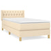 Pat box spring cu saltea, crem, 100x200 cm, textil - WALTI WALTI