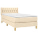 Pat box spring cu saltea, crem, 100x200 cm, textil - WALTI WALTI