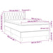 Pat box spring cu saltea, albastru, 100x200 cm, textil - WALTI WALTI