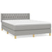 Pat box spring cu saltea, gri deschis, 140x190 cm, textil - WALTI WALTI