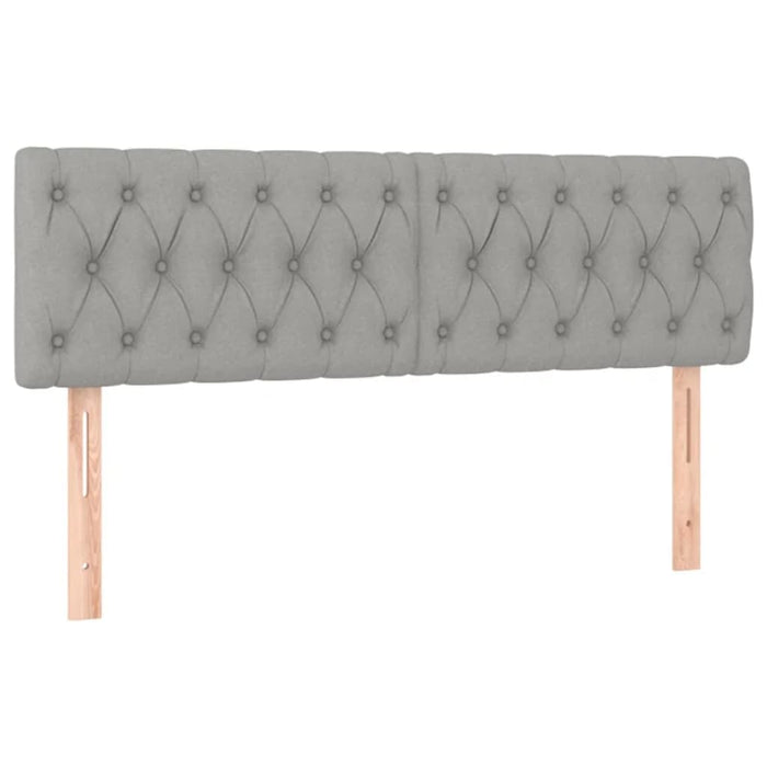 Pat box spring cu saltea, gri deschis, 140x190 cm, textil - WALTI WALTI