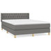 Pat box spring cu saltea, gri închis, 140x190 cm, textil - WALTI WALTI