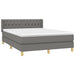 Pat box spring cu saltea, gri închis, 140x190 cm, textil - WALTI WALTI
