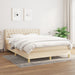 Pat continental cu saltea, crem, 140x200 cm, material textil - WALTI WALTI
