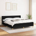 Pat box spring cu saltea, negru, 160x200 cm, textil - WALTI WALTI