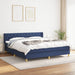 Pat continental cu saltea, albastru, 160x200cm, material textil - WALTI WALTI