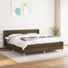 Pat continental cu saltea maro închis 180x200cm material textil - WALTI WALTI
