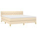 Pat continental cu saltea, crem, 180x200 cm, textil - WALTI WALTI