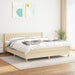Pat continental cu saltea, crem, 180x200 cm, textil - WALTI WALTI