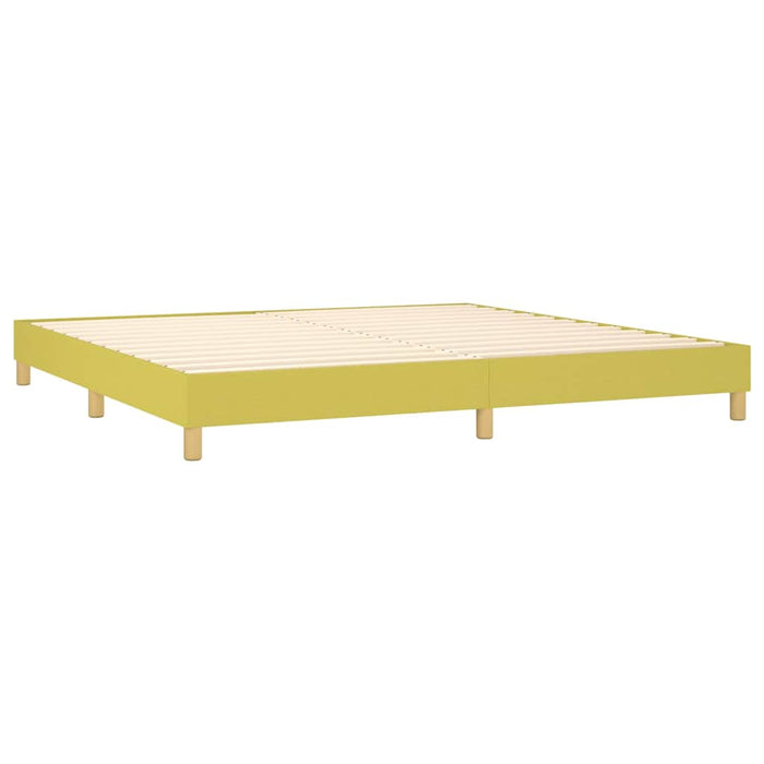 Pat box spring cu saltea, verde, 200x200 cm, textil WALTI