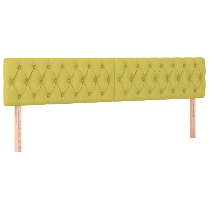 Pat box spring cu saltea, verde, 200x200 cm, textil WALTI
