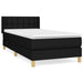 Pat box spring cu saltea, negru, 80x200 cm, textil - WALTI WALTI