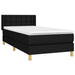 Pat box spring cu saltea, negru, 80x200 cm, textil - WALTI WALTI