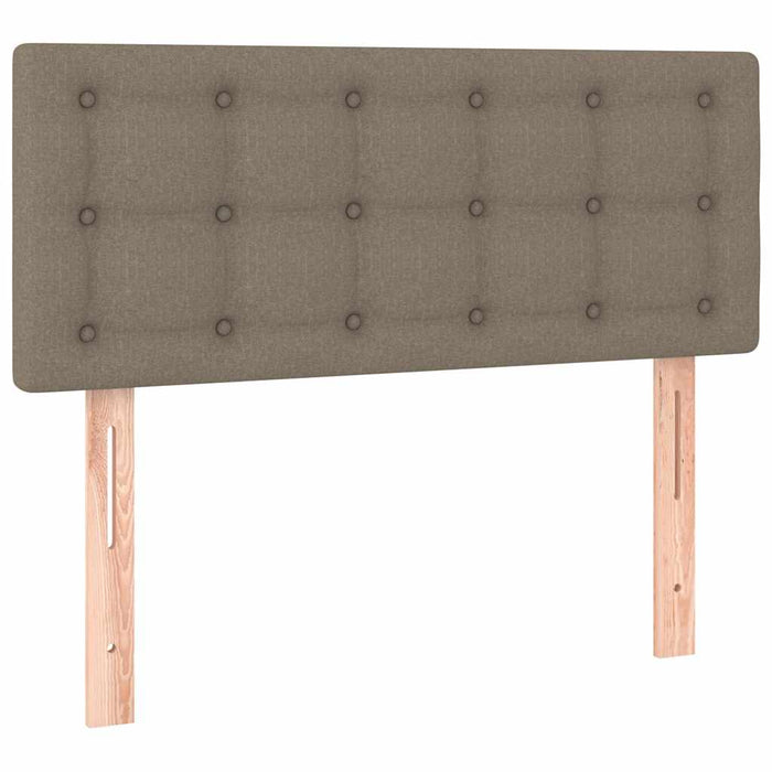 Pat box spring cu saltea, gri taupe, 80x200 cm, textil - WALTI WALTI