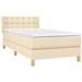 Pat box spring cu saltea, crem, 80x200 cm, textil - WALTI WALTI
