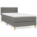 Pat box spring cu saltea, gri închis, 90x200 cm, textil - WALTI WALTI
