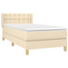 Pat box spring cu saltea, crem, 100x200 cm, textil - WALTI WALTI