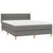 Pat box spring cu saltea, gri închis, 140x190 cm, textil - WALTI WALTI