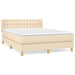 Pat box spring cu saltea, crem, 140x200 cm, textil - WALTI WALTI