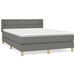 Pat box spring cu saltea, gri închis, 140x200 cm, textil - WALTI WALTI