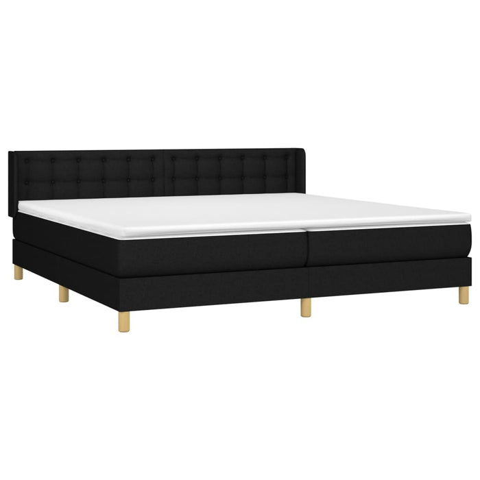 Pat box spring cu saltea, negru, 180x200 cm, catifea - WALTI WALTI