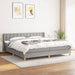 Pat box spring cu saltea, gri deschis, 200x200 cm, textil - WALTI WALTI