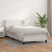 Pat box spring cu saltea, alb, 80x200 cm, piele ecologică - WALTI WALTI