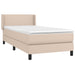 Pat box spring cu saltea, cappuccino, 90x190 cm piele ecologică - WALTI WALTI