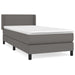 Pat box spring cu saltea, gri, 90x200 cm, piele ecologică - WALTI WALTI
