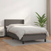 Pat box spring cu saltea, gri, 90x200 cm, piele ecologică - WALTI WALTI