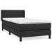 Pat box spring cu saltea, negru, 100x200 cm, piele ecologică - WALTI WALTI