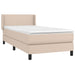 Pat box spring cu saltea, cappuccino, 100x200cm piele ecologică - WALTI WALTI