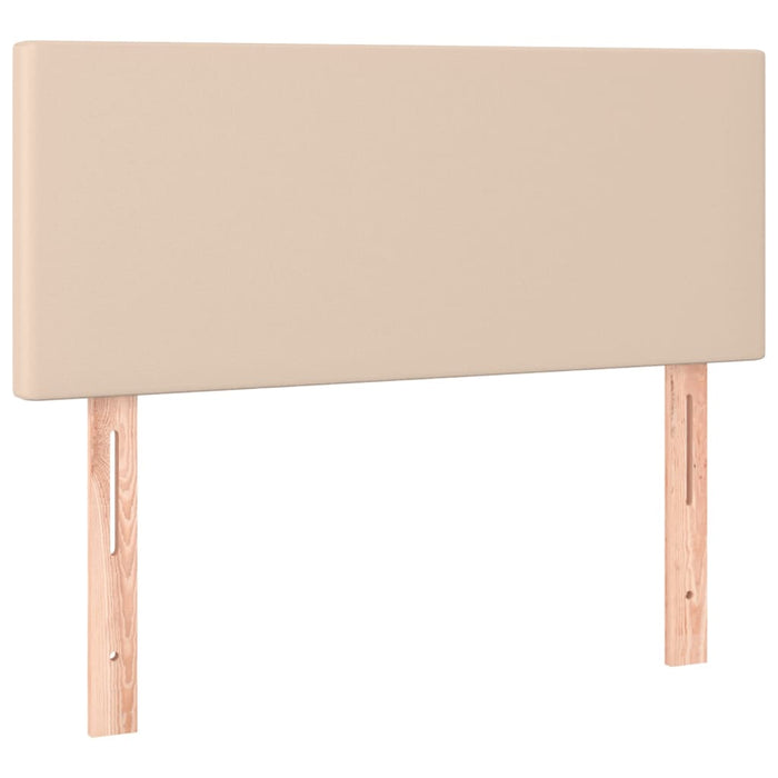 Pat box spring cu saltea, cappuccino, 100x200cm piele ecologică - WALTI WALTI