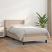 Pat box spring cu saltea, cappuccino, 100x200cm piele ecologică - WALTI WALTI