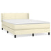 Pat box spring cu saltea, crem, 140x190 cm, piele ecologică - WALTI WALTI