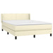Pat box spring cu saltea, crem, 140x190 cm, piele ecologică - WALTI WALTI