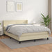 Pat box spring cu saltea, crem, 140x190 cm, piele ecologică - WALTI WALTI