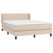 Pat box spring cu saltea, cappuccino, 140x190cm piele ecologică - WALTI WALTI
