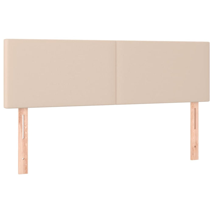 Pat box spring cu saltea, cappuccino, 140x190cm piele ecologică - WALTI WALTI