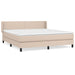 Pat box spring cu saltea, cappuccino, 180x200cm piele ecologică - WALTI WALTI