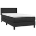 Pat continental cu saltea, negru, 80x200 cm, piele ecologică - WALTI WALTI