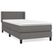 Pat box spring cu saltea, gri, 80x200 cm, piele ecologică - WALTI WALTI