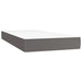 Pat box spring cu saltea, gri, 80x200 cm, piele ecologică - WALTI WALTI