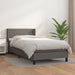 Pat box spring cu saltea, gri, 80x200 cm, piele ecologică - WALTI WALTI