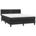 Pat box spring cu saltea, negru, 140x190 cm, piele ecologică - WALTI WALTI